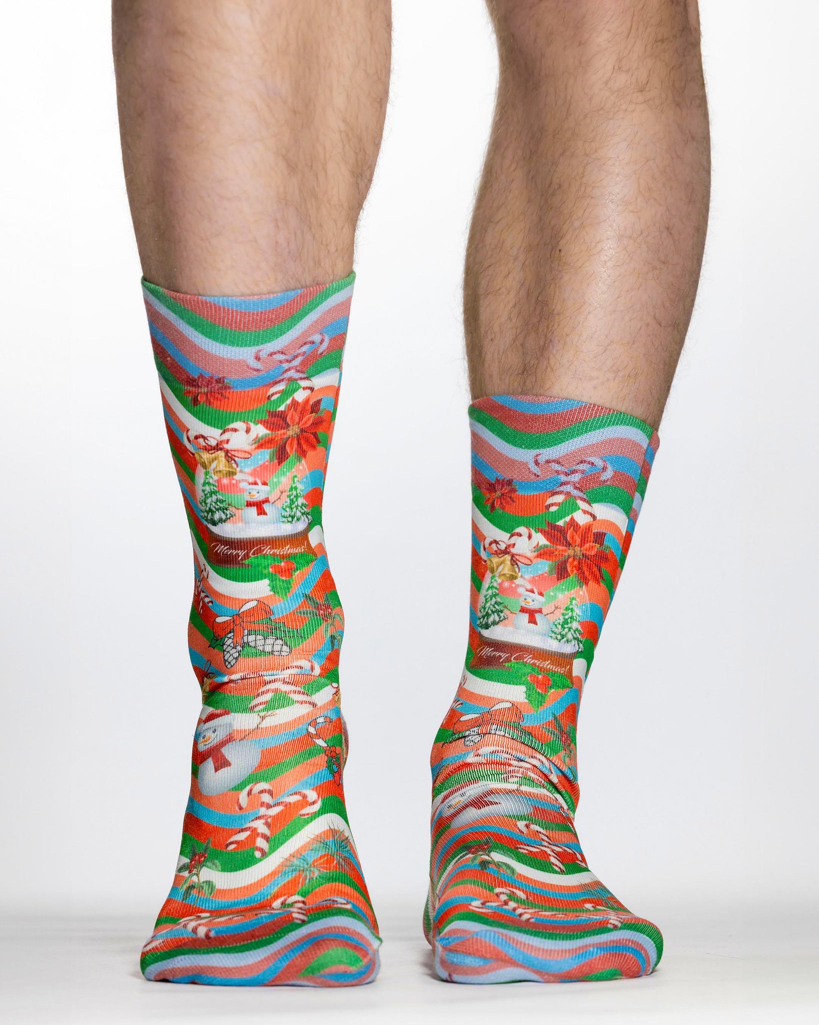 Christmas Wave Man Sock