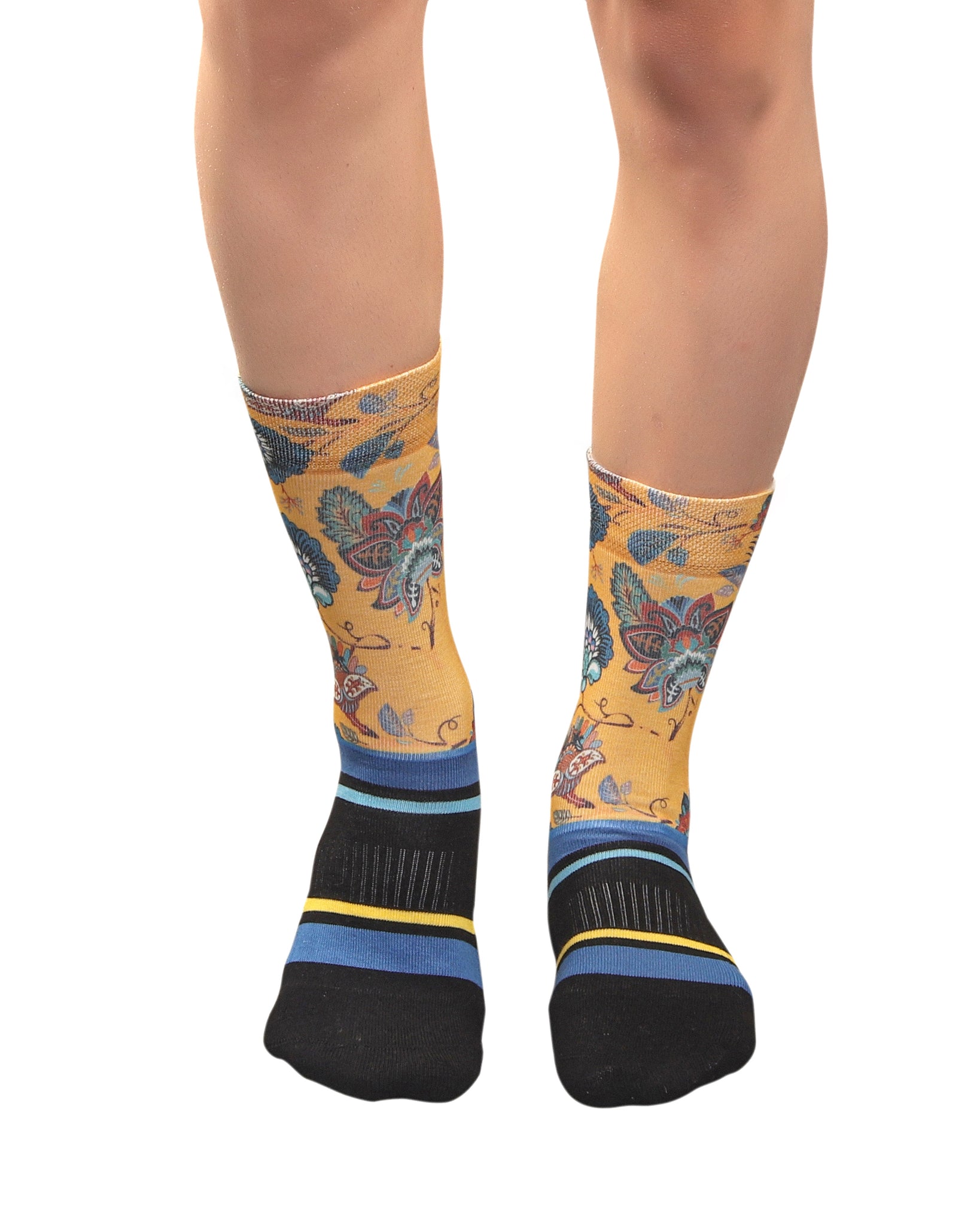 ETRO FLOWERS YELLOW Performance Socks