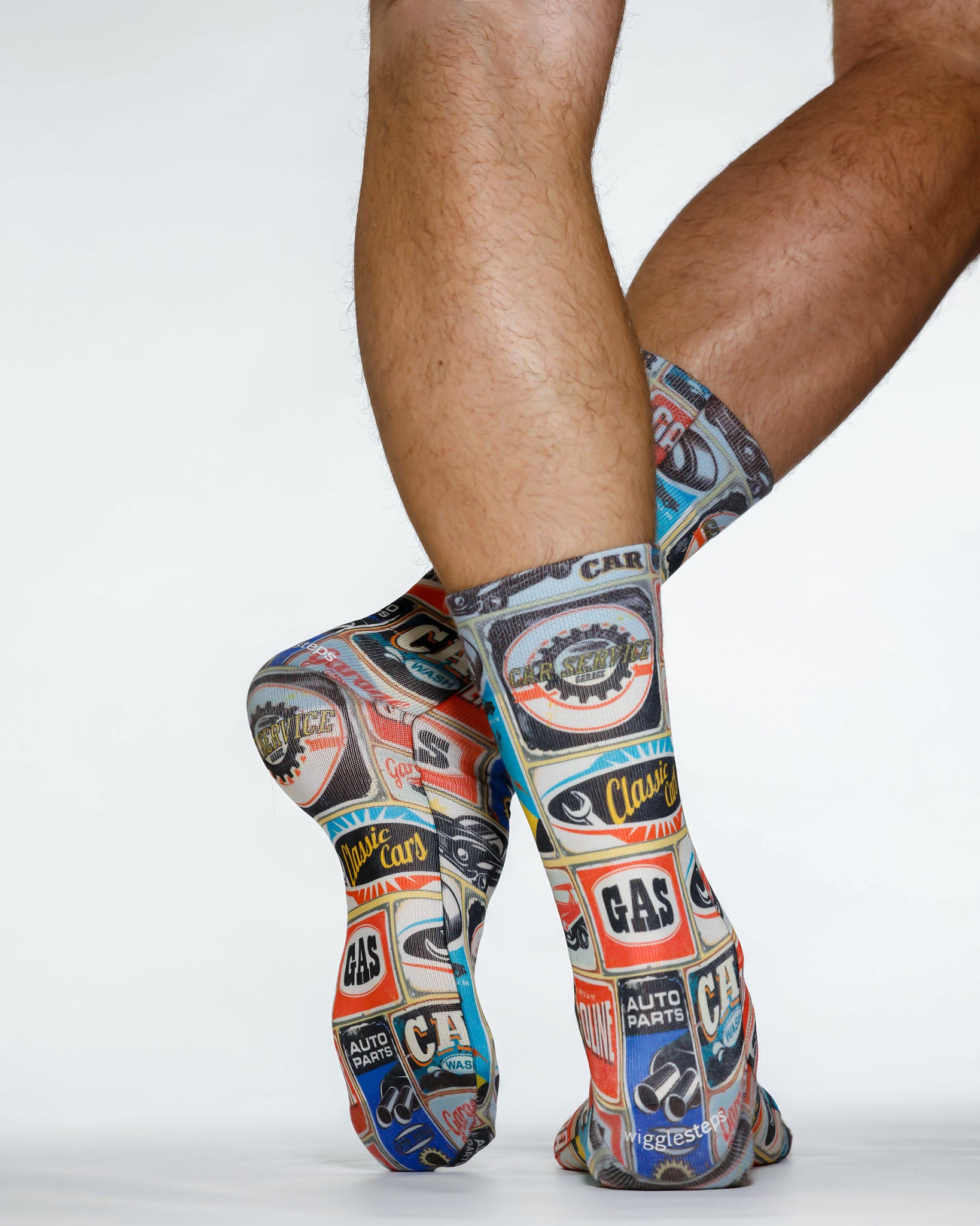 Retro Car Service Man Sock