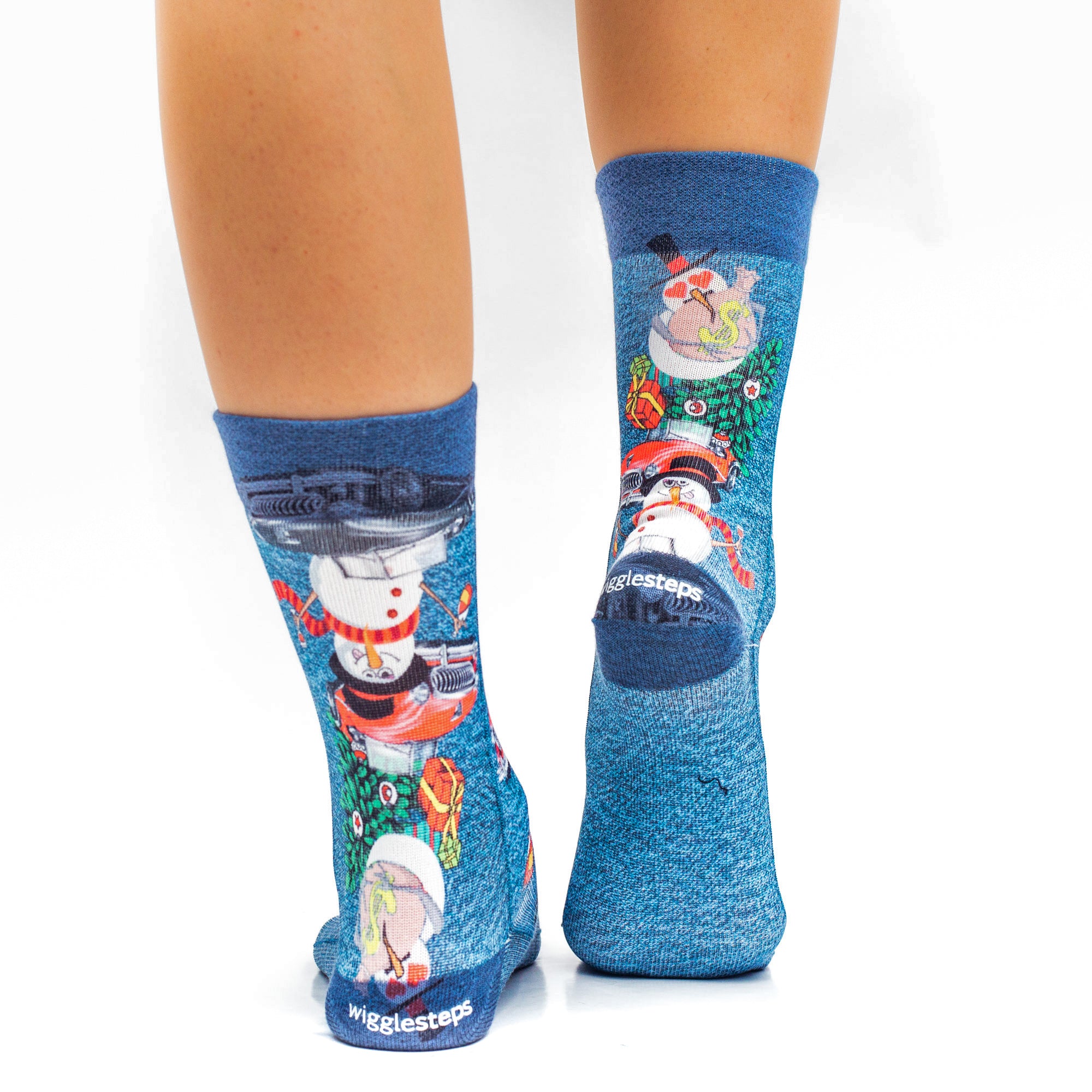 Car And Snowman Lady Sock